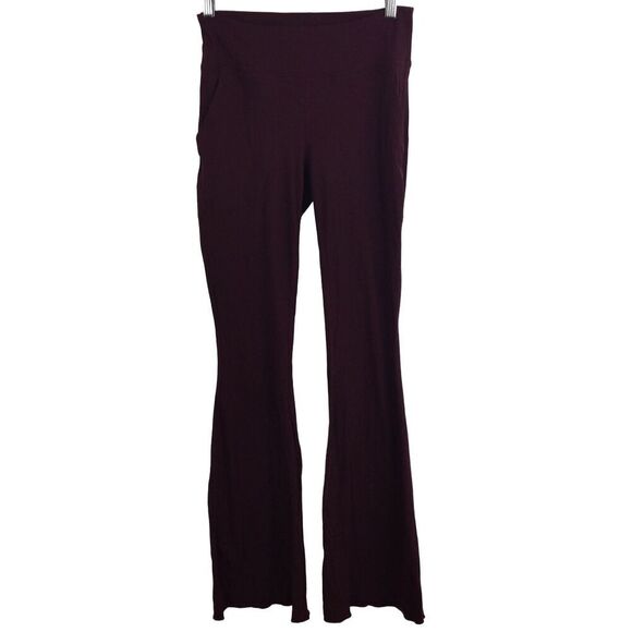 Outdoor Voices Leggings Superform Rib Flare Yoga Pants High Rise Active Burgundy - Picture 1 of 10